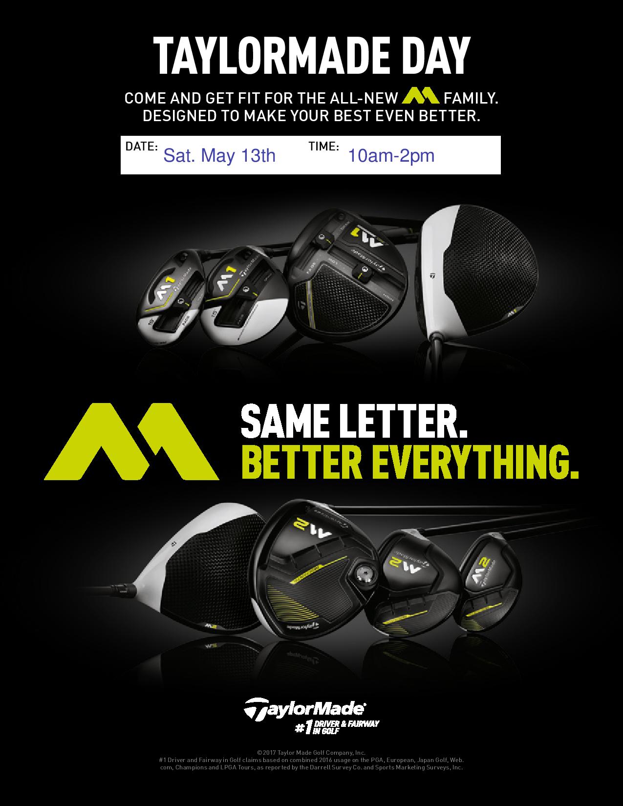 Taylormade Fitting Day Saturday May 13th