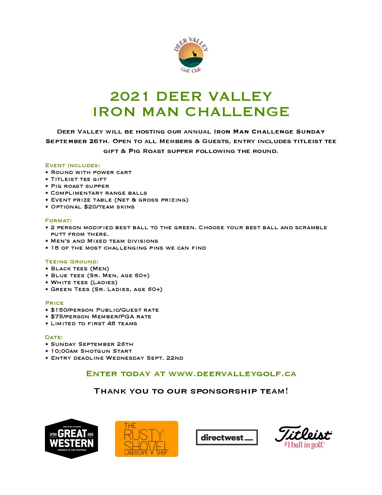 Deer Valley Iron Man Golf Tournament Deer Valley Iron Man Golf Tournament