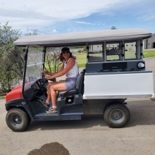 The DV Beer Cart is back! Our girls will be on the course #kickinemupstrong all summer long. #heartachemedication #jonpardireference #BeerValley #Valleylife #golfyqr #golfregina